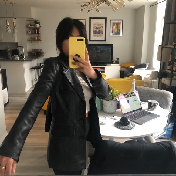 Vintage Serge Pariente Leather Blazer - Picture 8 of 9